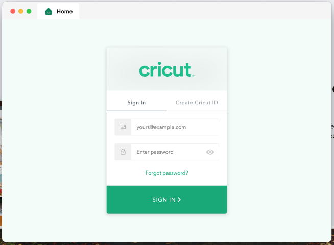 Signing Cricut Account for Download Cricut Design Space