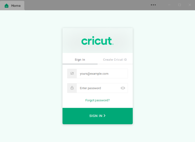 login Cricut account