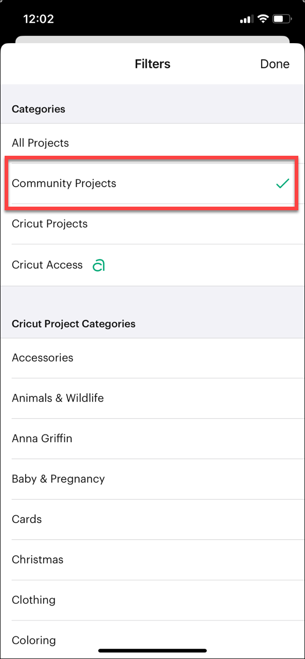 iOS Community Projects Filter.png