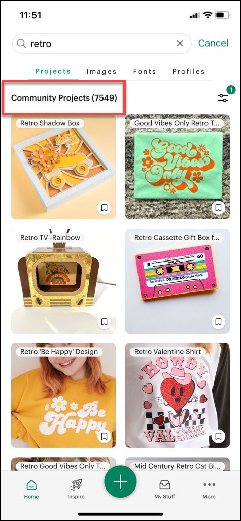 iOS Project Results with Community Projects filter.jpg