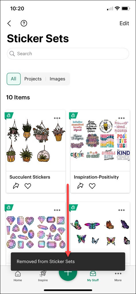 iOS Project has been removed from Collection.jpg