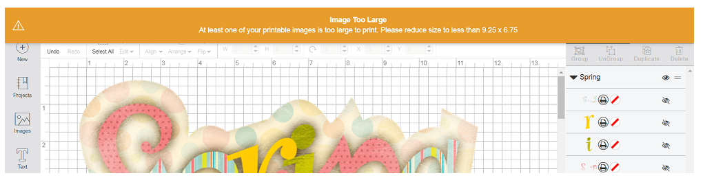 Download Design Space Says Printable Image Is Too Large Help Center