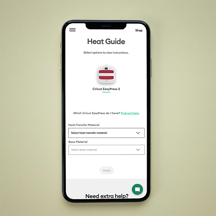 cricut heat guide