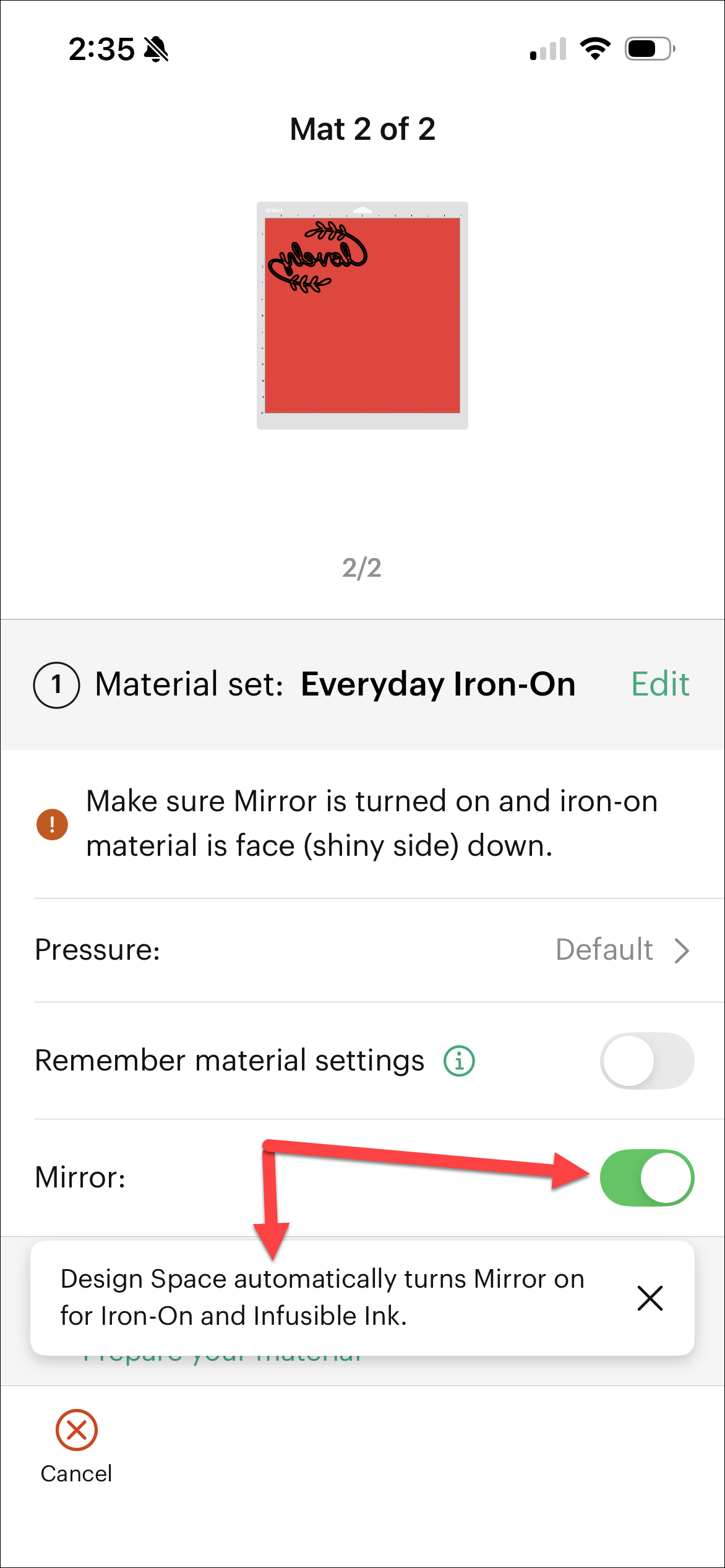 iOS auto mirror notice with mirror toggle.png