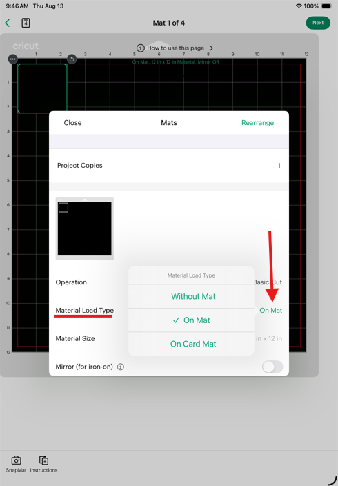 iOS Load Type Selection Highlighted.png