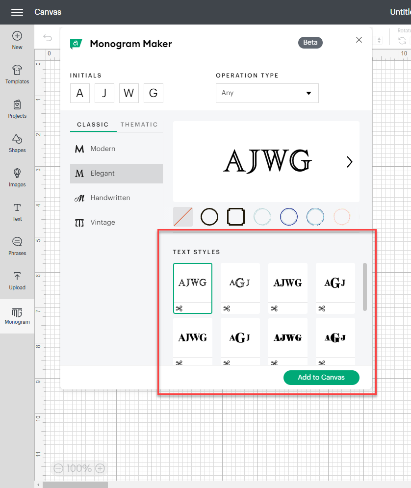 Add a Monogram!