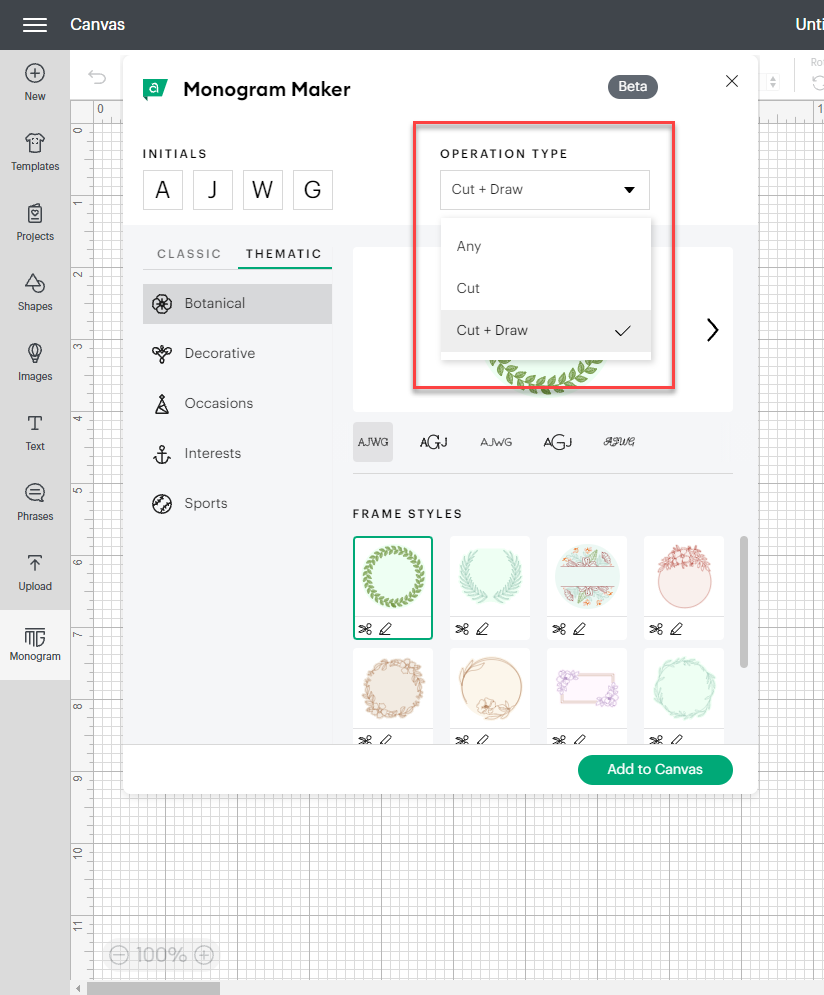 Design Space: Using Monogram Maker – Help Center